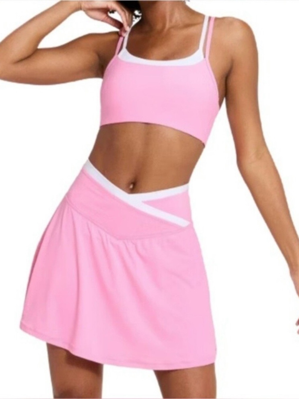 all in motion Pink Skorts with White Trim size Medium